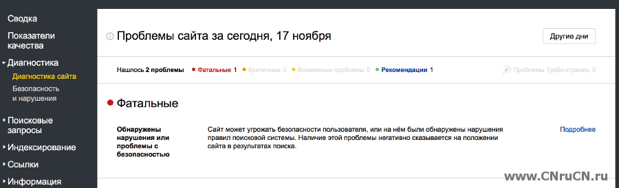 резко упали позиции сайта в Яндексе